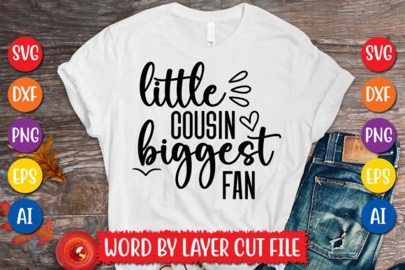 Download Little Cousin Biggest Fan SVG Design - Little cousin Collection