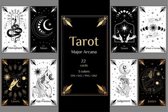 Download Major Arcana Deck SVG, Tarot Cards SVG - Tarot cards svg Collection