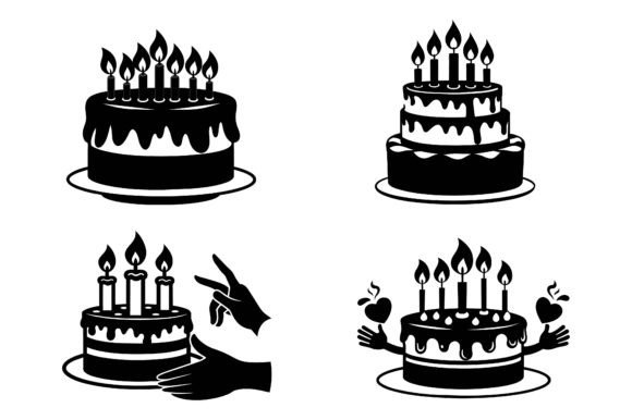 Download Hand-Drawn Birthday Cake Bundle. - Cake bundle Collection