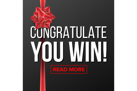 Download You Win Poster Vector. Festive Sign. - Premium Resources