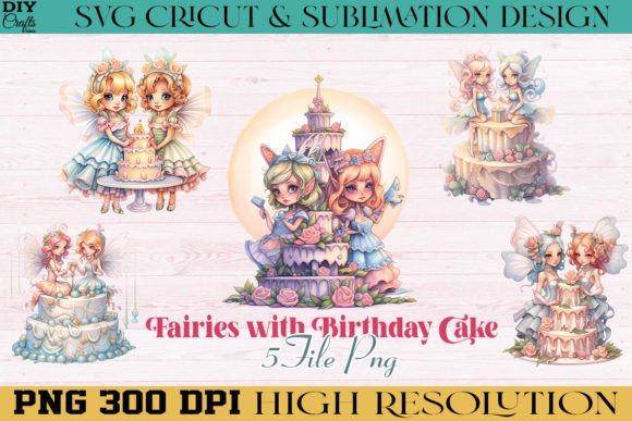 Download Fairy with Birthday Cake Bundle PNG - Cake bundle Collection